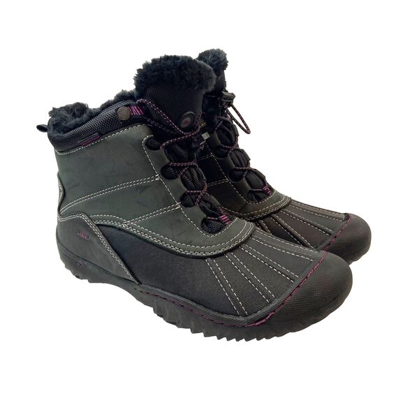 JBU Jambu Lorna Encore Weather Ready Snow Boots Faux Fur Womens Sz 8 Black - Picture 1 of 8